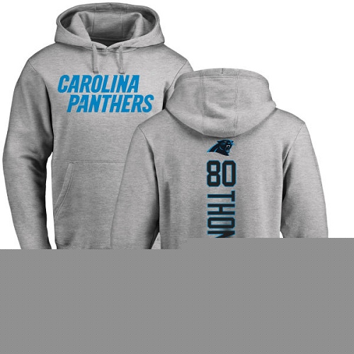 Carolina Panthers Men Ash Ian Thomas Backer NFL Football #80 Pullover Hoodie Sweatshirts->youth nfl jersey->Youth Jersey
